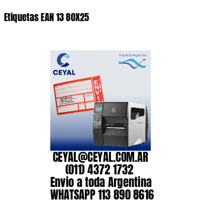 Etiquetas EAN 13 80X25