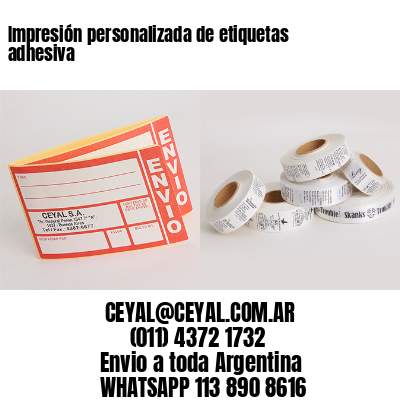 Impresión personalizada de etiquetas adhesiva