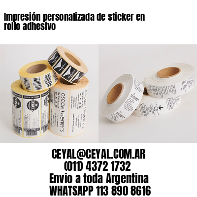 Impresión personalizada de sticker en rollo adhesivo