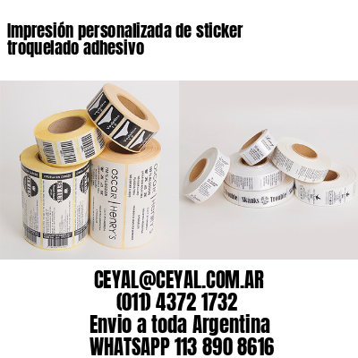 Impresión personalizada de sticker troquelado adhesivo