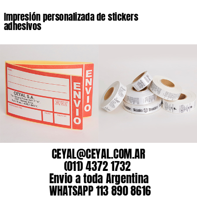 Impresión personalizada de stickers adhesivos