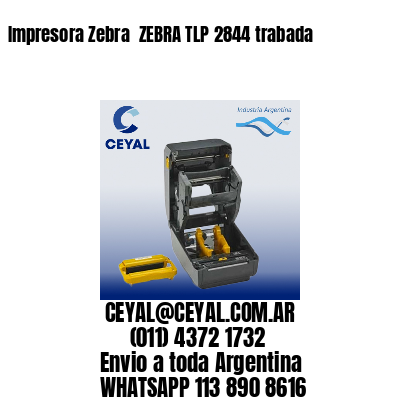 Impresora Zebra  ZEBRA TLP 2844 trabada