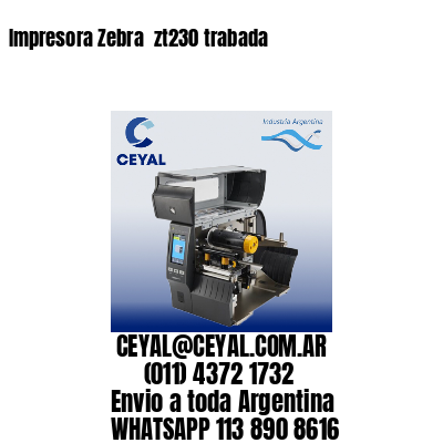 Impresora Zebra  zt230 trabada