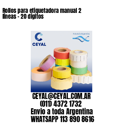 Rollos para etiquetadora manual 2 líneas – 20 dígitos