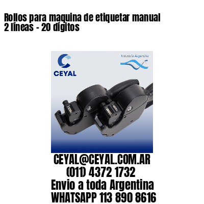 Rollos para maquina de etiquetar manual 2 líneas – 20 dígitos