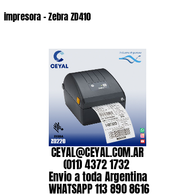 impresora - Zebra ZD410