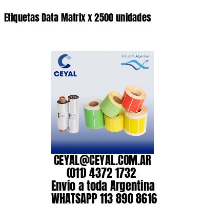 Etiquetas Data Matrix x 2500 unidades