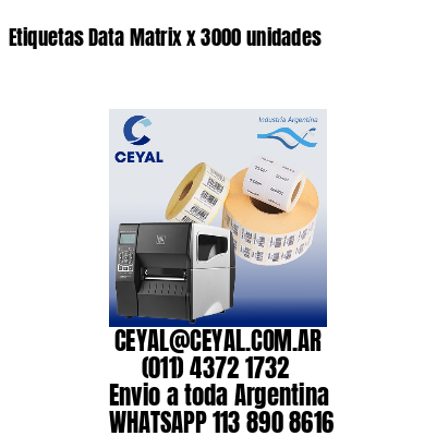 Etiquetas Data Matrix x 3000 unidades