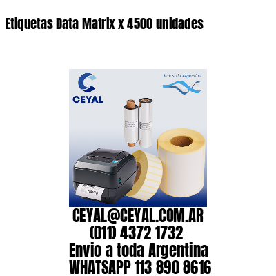 Etiquetas Data Matrix x 4500 unidades