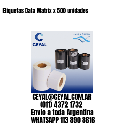 Etiquetas Data Matrix x 500 unidades