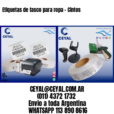 Etiquetas de fasco para ropa - Cintos