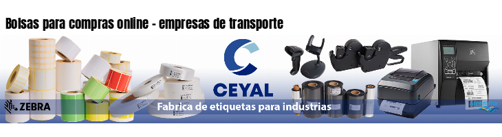 Bolsas para compras online - empresas de transporte