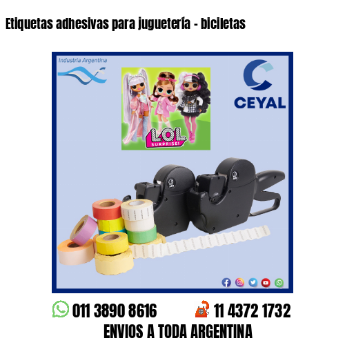 Etiquetas adhesivas para juguetería – biciletas