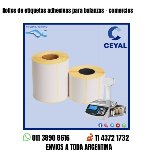 Rollos de etiquetas adhesivas para balanzas – comercios