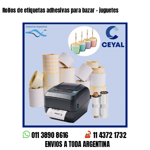 Rollos de etiquetas adhesivas para bazar – juguetes