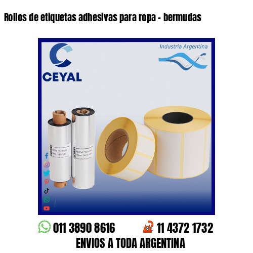 Rollos de etiquetas adhesivas para ropa - bermudas