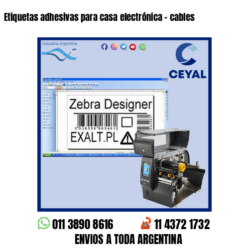 Etiquetas adhesivas para casa electrónica - cables