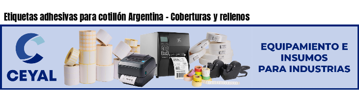 Etiquetas adhesivas para cotillón Argentina - Coberturas y rellenos