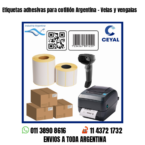 Etiquetas adhesivas para cotillón Argentina - Velas y vengalas