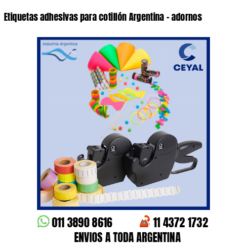 Etiquetas adhesivas para cotillón Argentina – adornos