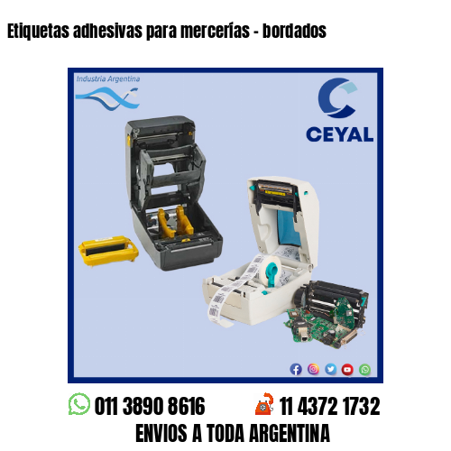Etiquetas adhesivas para mercerías – bordados