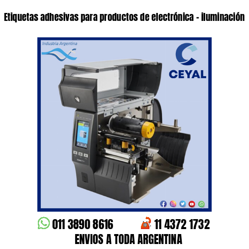 Etiquetas adhesivas para productos de electrónica – iluminación