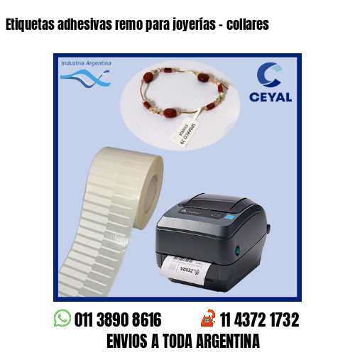 Etiquetas adhesivas remo para joyerías – collares