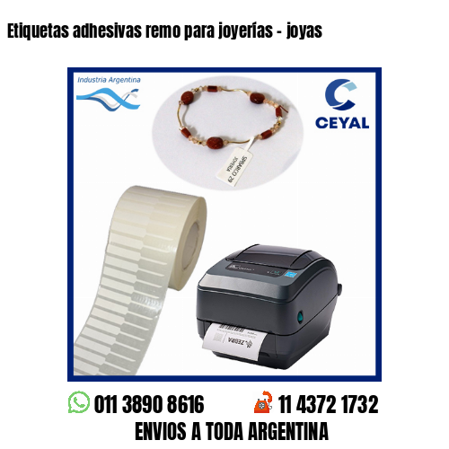 Etiquetas adhesivas remo para joyerías – joyas