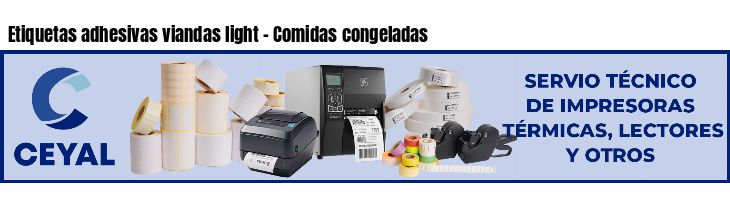 Etiquetas adhesivas viandas light - Comidas congeladas