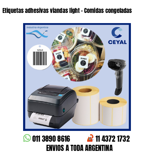 Etiquetas adhesivas viandas light – Comidas congeladas