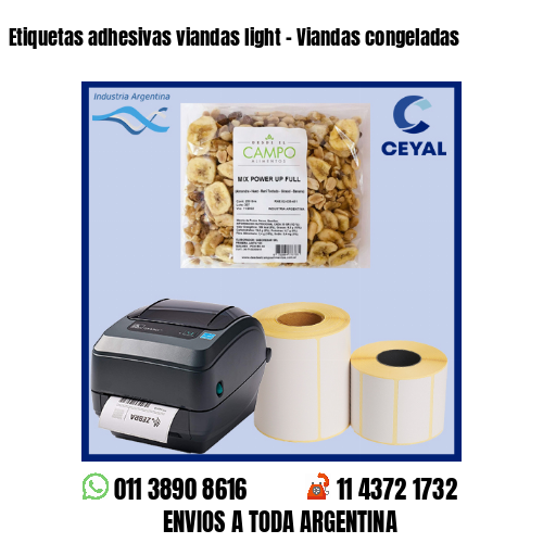 Etiquetas adhesivas viandas light – Viandas congeladas