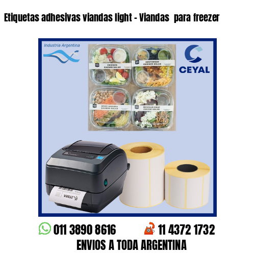 Etiquetas adhesivas viandas light – Viandas  para freezer