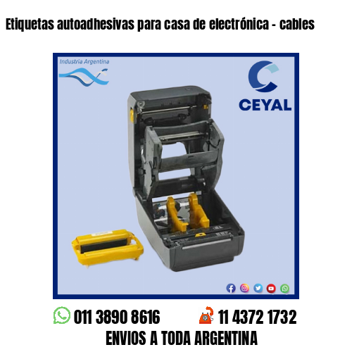 Etiquetas autoadhesivas para casa de electrónica – cables