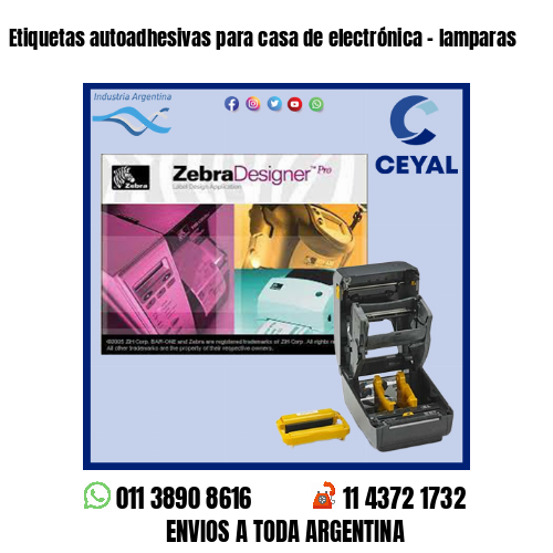 Etiquetas autoadhesivas para casa de electrónica – lamparas