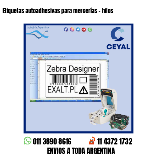 Etiquetas autoadhesivas para mercerías – hilos