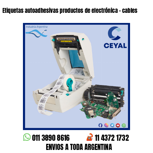 Etiquetas autoadhesivas productos de electrónica – cables