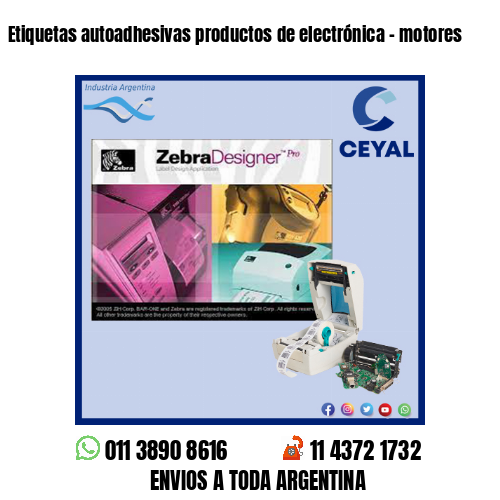 Etiquetas autoadhesivas productos de electrónica – motores