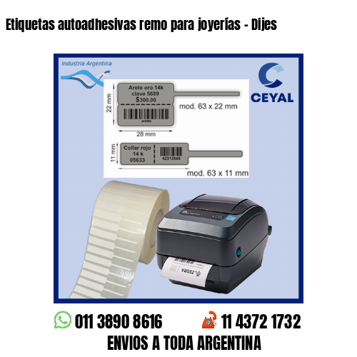 Etiquetas autoadhesivas remo para joyerías – Dijes