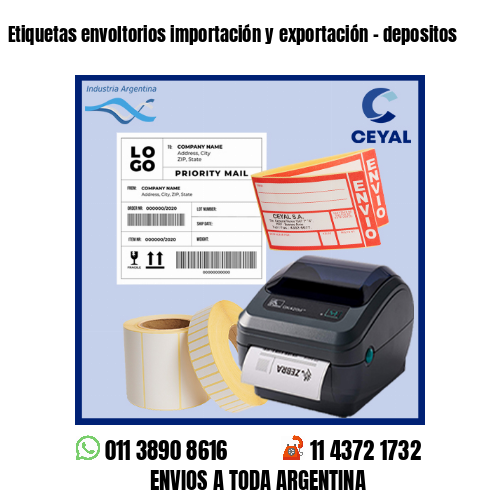 Etiquetas envoltorios importación y exportación – depositos