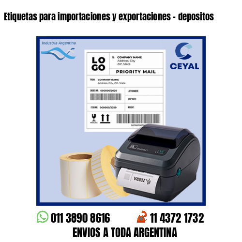 Etiquetas para importaciones y exportaciones – depositos