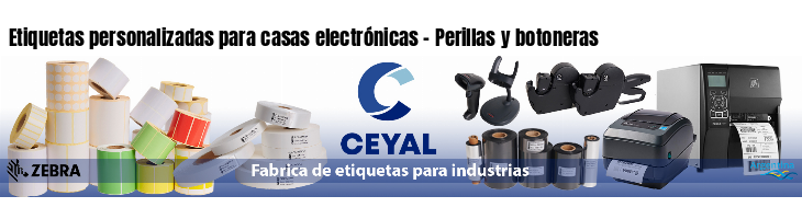 Etiquetas personalizadas para casas electrónicas - Perillas y botoneras