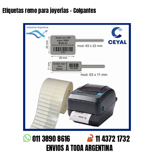 Etiquetas remo para joyerías – Colgantes
