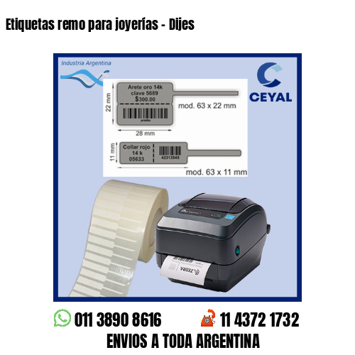 Etiquetas remo para joyerías – Dijes