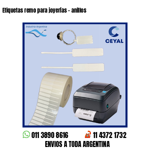 Etiquetas remo para joyerías - anillos