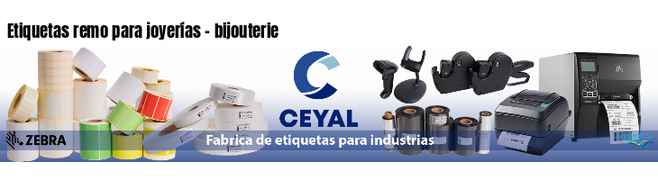 Etiquetas remo para joyerías - bijouterie