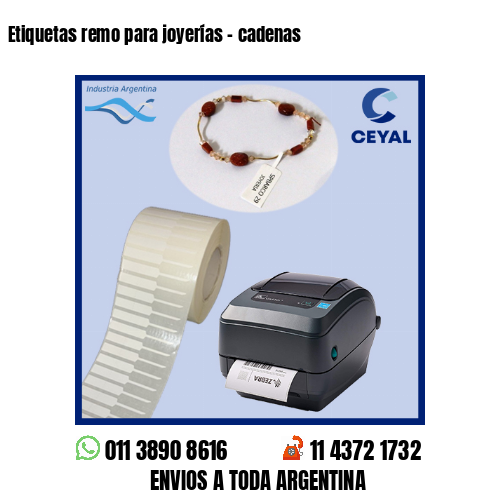 Etiquetas remo para joyerías – cadenas