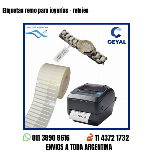 Etiquetas remo para joyerías - relojes