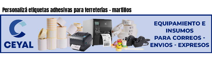 Personalizá etiquetas adhesivas para ferreterías - martillos