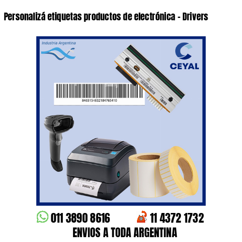 Personalizá etiquetas productos de electrónica – Drivers