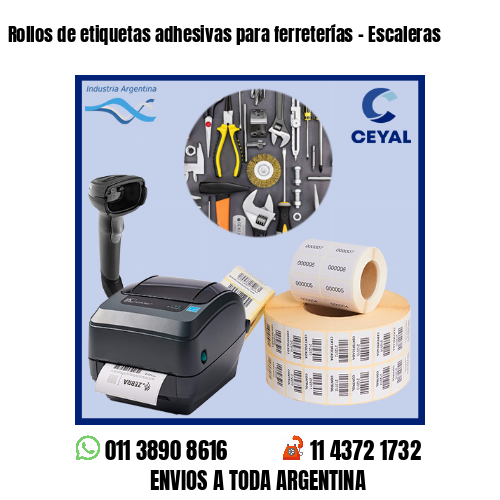 Rollos de etiquetas adhesivas para ferreterías – Escaleras